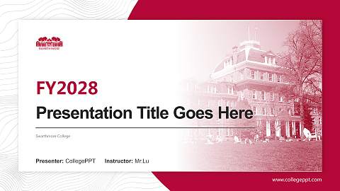 Swarthmore College Academic Presentation/Research Findings Report PPT Template