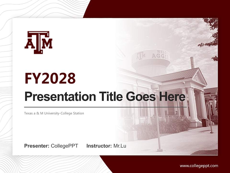 Texas a & M University-College Station Academic Presentation/Research Findings Report PPT Template4:3 ratio PPT effect preview image5