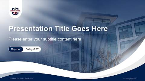 Texas A&M University-Central Texas Lecture Sharing and Networking Event PPT Template