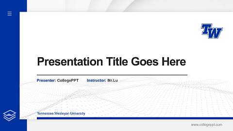 Tennessee Wesleyan University Thesis Proposal/Graduation Defense PPT Template
