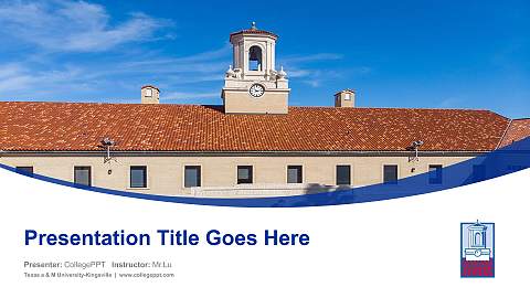 Texas a & M University-Kingsville Course/Courseware Creation PPT Template