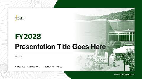 Suny Delhi Academic Presentation/Research Findings Report PPT Template