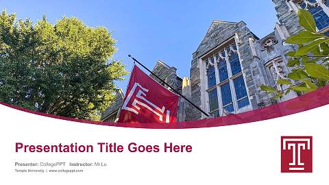 Temple University Course/Courseware Creation PPT Template