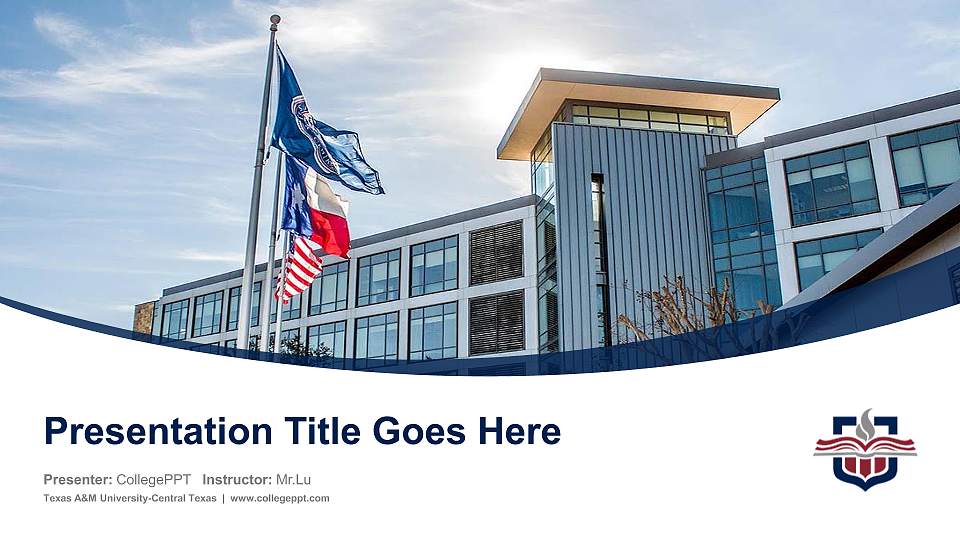 Texas A&M University-Central Texas Course/Courseware Creation PPT Template16:9 ratio PPT effect preview image