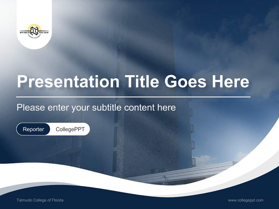 Talmudic College of Florida Lecture Sharing and Networking Event PPT Template4:3 ratio PPT effect preview image4