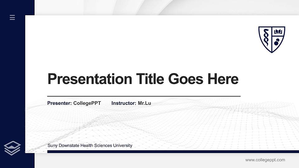 Suny Downstate Health Sciences University Thesis Proposal/Graduation Defense PPT Template16:9 ratio PPT effect preview image