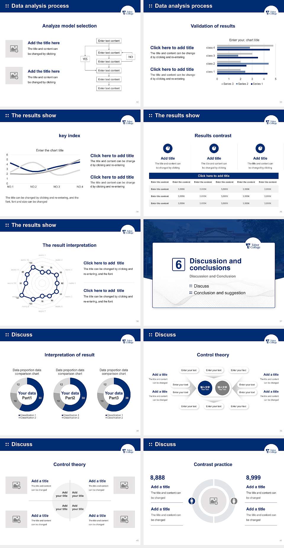 Tabor College Graduation Thesis Defense PPT Template4:3 ratio PPT effect preview image5