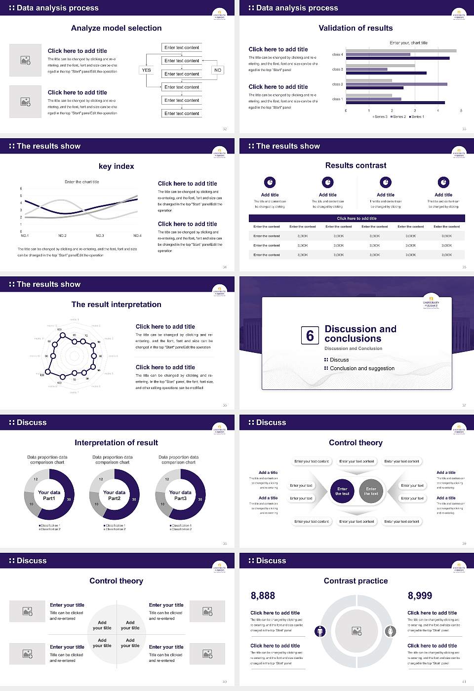 University at Albany, SUNY Graduation Thesis Defense PPT Template16:9 ratio PPT effect preview image5