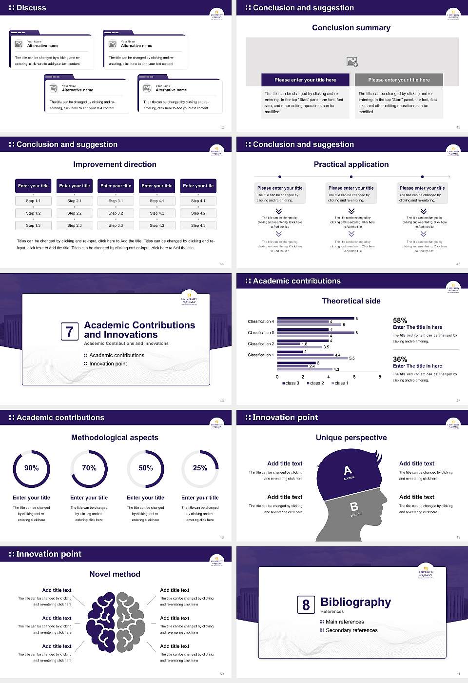 University at Albany, SUNY Graduation Thesis Defense PPT Template16:9 ratio PPT effect preview image6