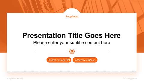 Susquehanna University National Scholarship Defense PPT Template