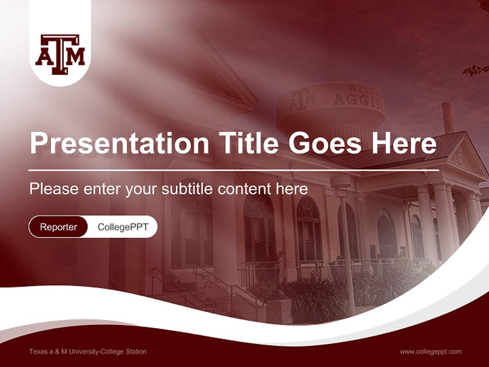 Texas a & M University-College Station Lecture Sharing and Networking Event PPT Template4:3 ratio PPT effect preview image4