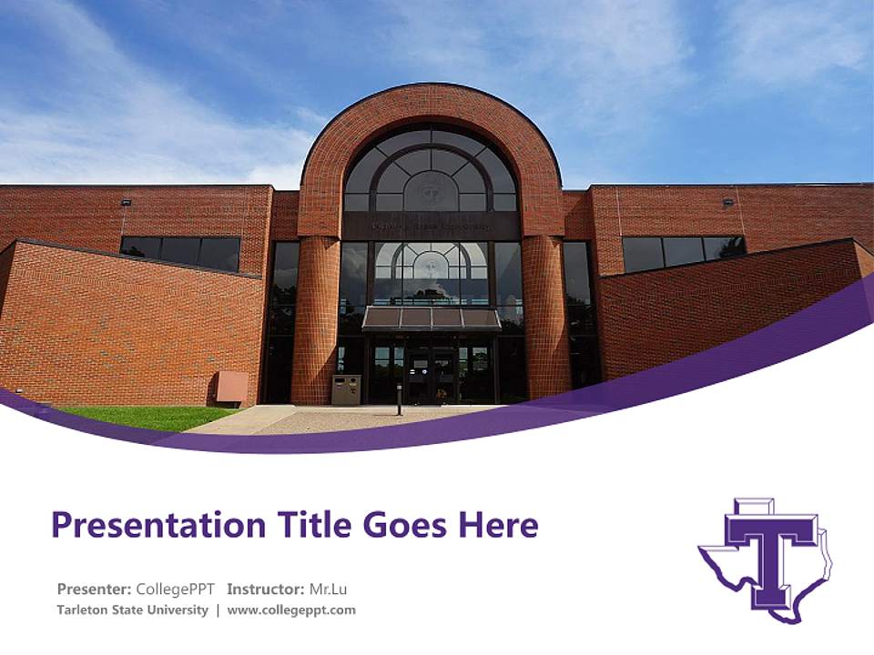 Tarleton State University Course/Courseware Creation PPT Template4:3 ratio PPT effect preview image5