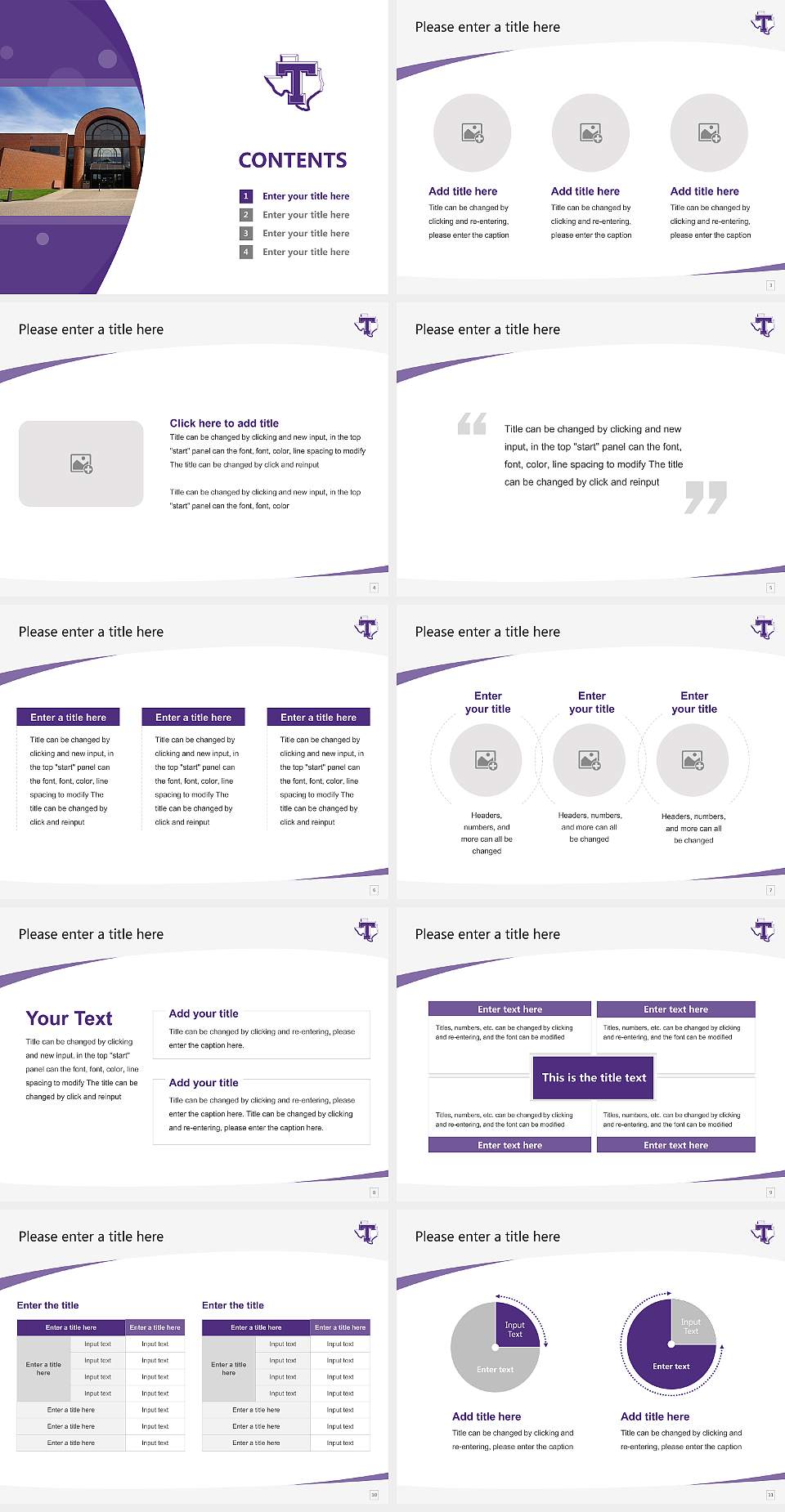 Tarleton State University Course/Courseware Creation PPT Template4:3 ratio PPT effect preview image2