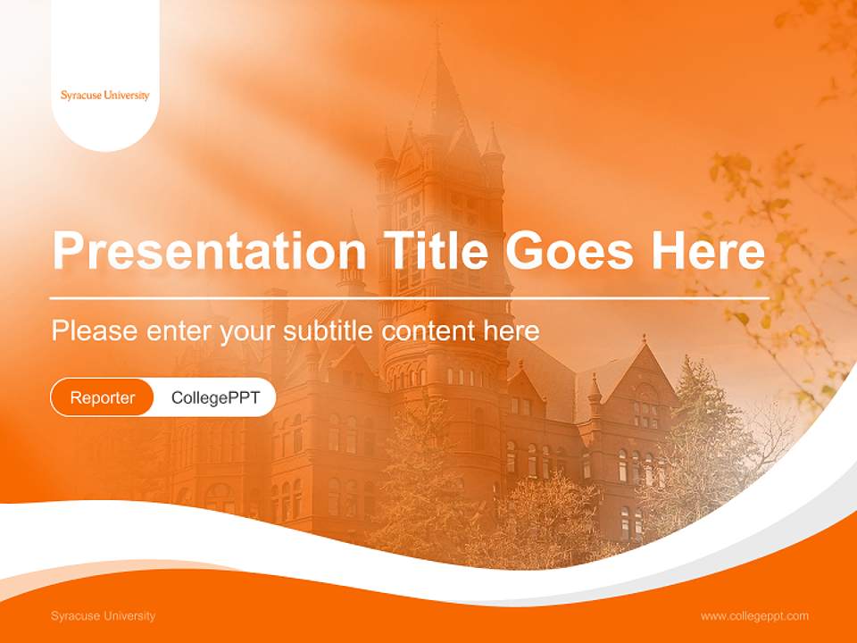 Syracuse University Lecture Sharing and Networking Event PPT Template4:3 ratio PPT effect preview image4