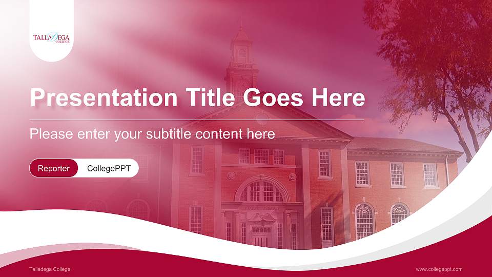 Talladega College Lecture Sharing and Networking Event PPT Template16:9 ratio PPT effect preview image