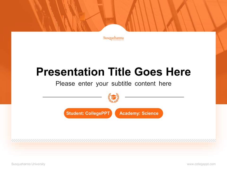 Susquehanna University National Scholarship Defense PPT Template4:3 ratio PPT effect preview image4