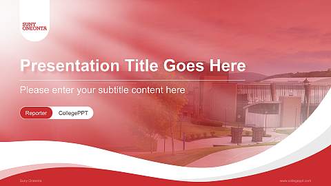 Suny Oneonta Lecture Sharing and Networking Event PPT Template