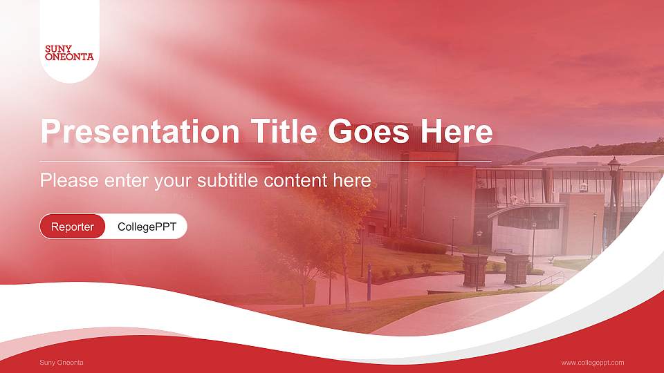 Suny Oneonta Lecture Sharing and Networking Event PPT Template16:9 ratio PPT effect preview image