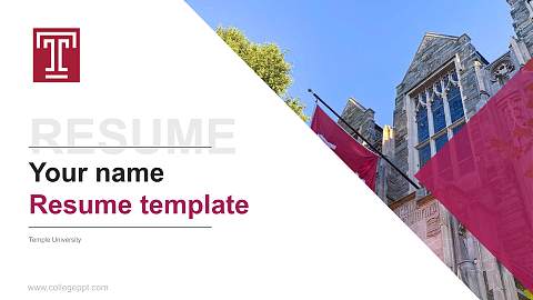 Temple University Resume PPT Template