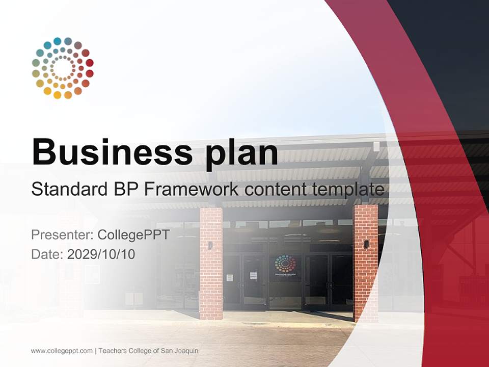 Teachers College of San Joaquin Competition/Entrepreneurship Contest PPT Template4:3 ratio PPT effect preview image9