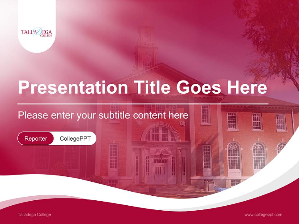 Talladega College Lecture Sharing and Networking Event PPT Template4:3 ratio PPT effect preview image4