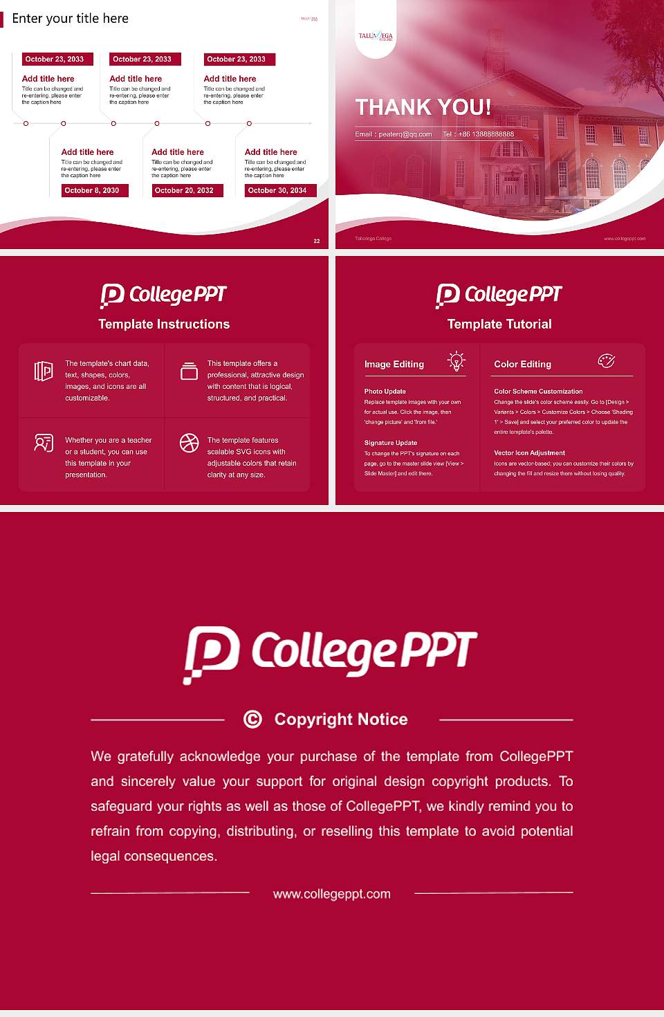 Talladega College Lecture Sharing and Networking Event PPT Template4:3 ratio PPT effect preview image4