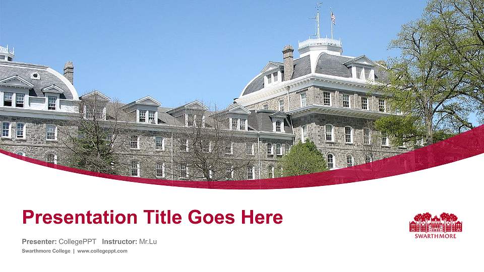 Swarthmore College Course/Courseware Creation PPT Template16:9 ratio PPT effect preview image