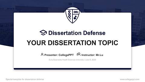 Suny Downstate Health Sciences University Graduation Thesis Defense PPT Template