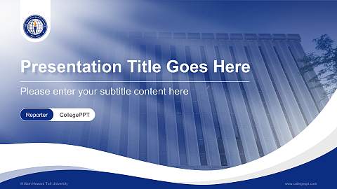 William Howard Taft University Lecture Sharing and Networking Event PPT Template