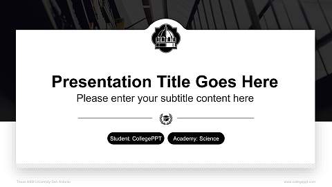 Texas A&M University-San Antonio National Scholarship Defense PPT Template