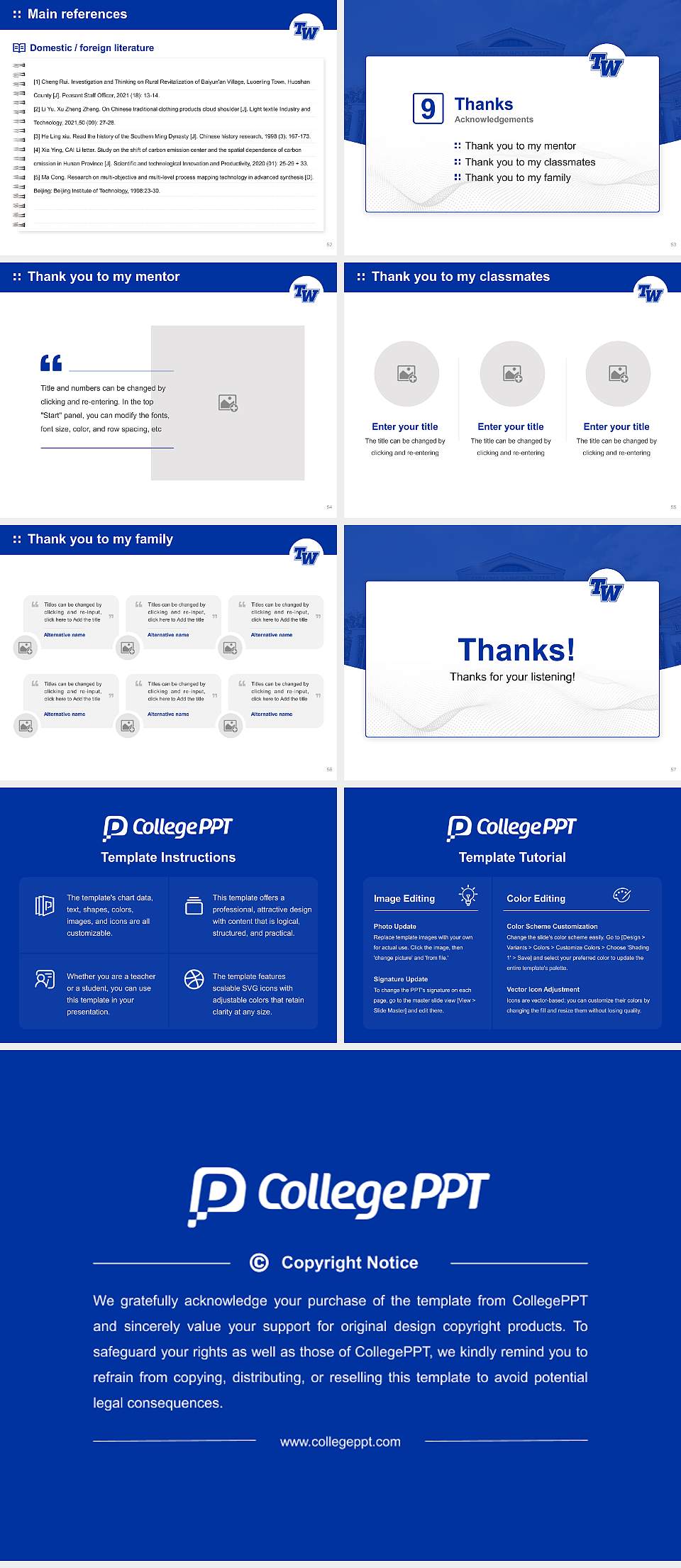 Tennessee Wesleyan University Graduation Thesis Defense PPT Template4:3 ratio PPT effect preview image7