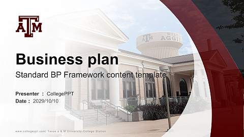 Texas a & M University-College Station Competition/Entrepreneurship Contest PPT Template