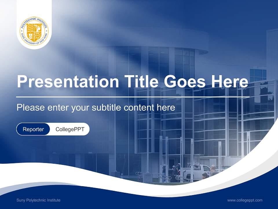 Suny Polytechnic Institute Lecture Sharing and Networking Event PPT Template4:3 ratio PPT effect preview image4