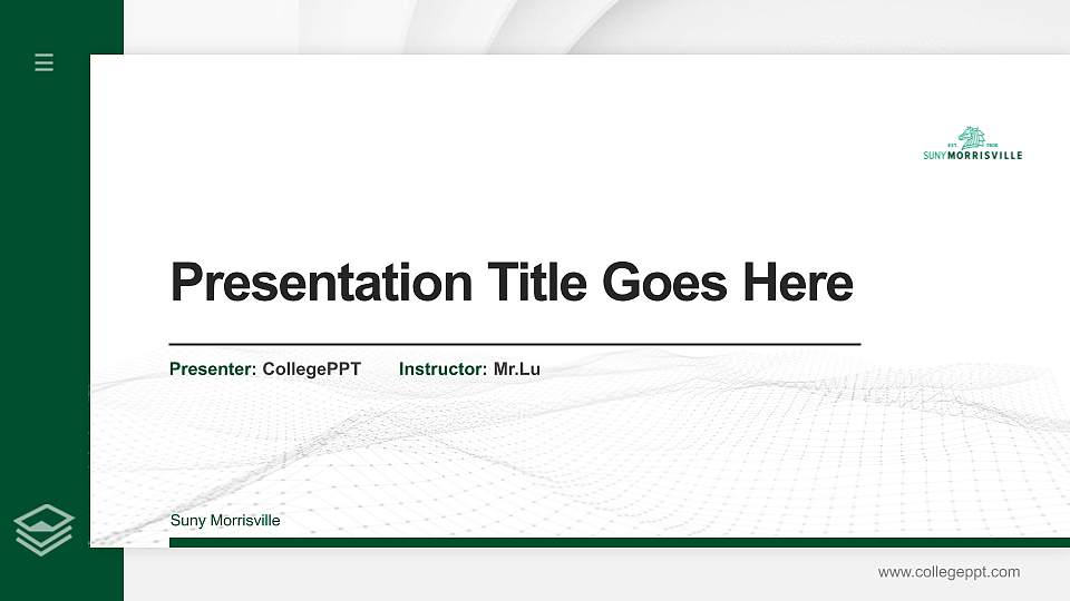 Suny Morrisville Thesis Proposal/Graduation Defense PPT Template16:9 ratio PPT effect preview image