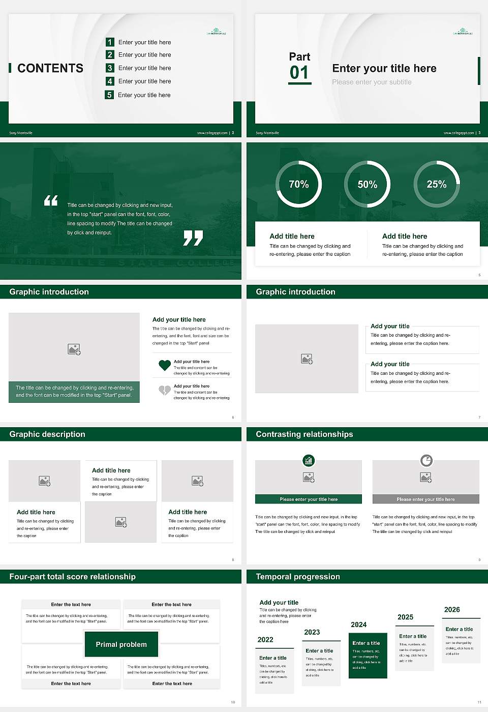 Suny Morrisville Thesis Proposal/Graduation Defense PPT Template16:9 ratio PPT effect preview image2