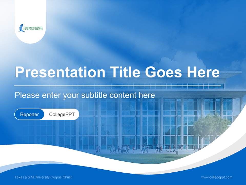 Texas a & M University-Corpus Christi Lecture Sharing and Networking Event PPT Template4:3 ratio PPT effect preview image4