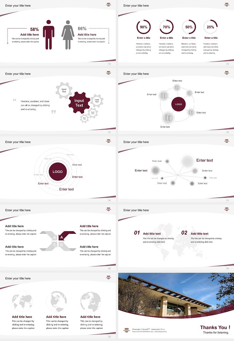 Texas a & M International University Course/Courseware Creation PPT Template16:9 ratio PPT effect preview image4