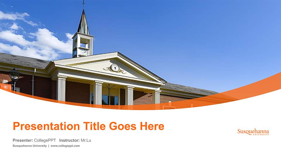 Susquehanna University Course/Courseware Creation PPT Template16:9 ratio PPT effect preview image
