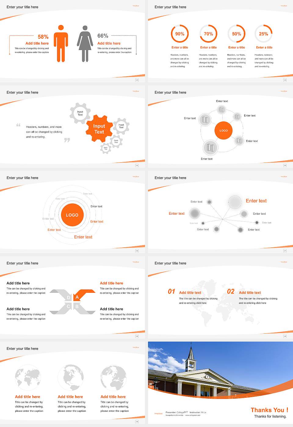 Susquehanna University Course/Courseware Creation PPT Template16:9 ratio PPT effect preview image4