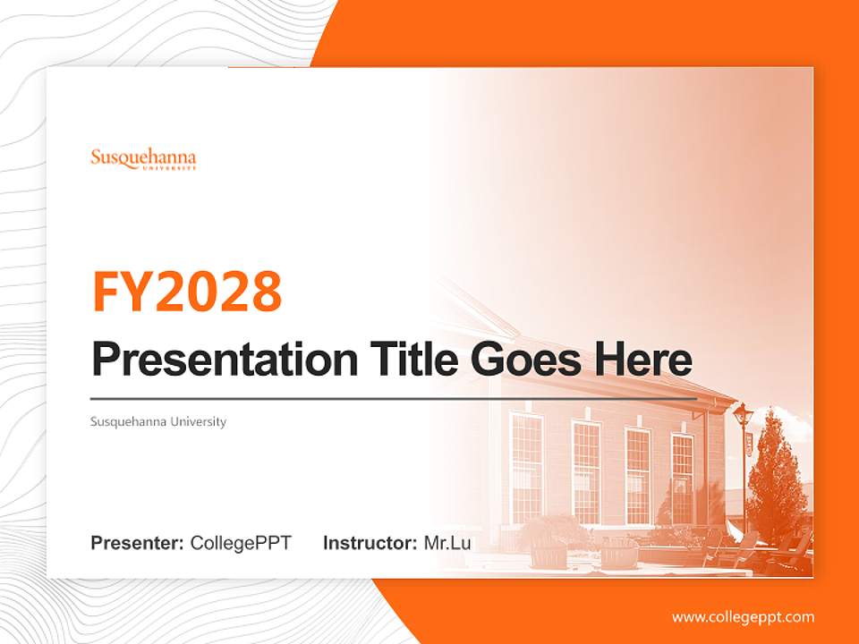 Susquehanna University Academic Presentation/Research Findings Report PPT Template4:3 ratio PPT effect preview image5