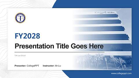 Taft Law School Academic Presentation/Research Findings Report PPT Template