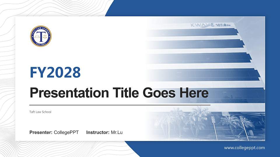 Taft Law School Academic Presentation/Research Findings Report PPT Template16:9 ratio PPT effect preview image