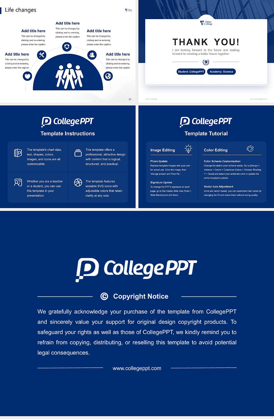 Tabor College National Scholarship Defense PPT Template4:3 ratio PPT effect preview image4