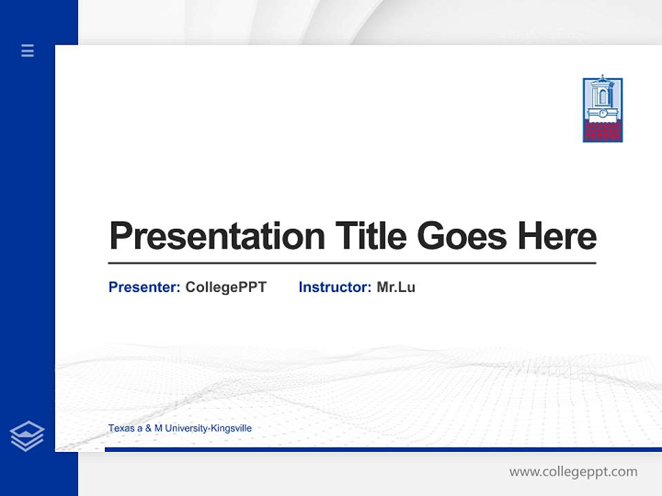 Texas a & M University-Kingsville Thesis Proposal/Graduation Defense PPT Template4:3 ratio PPT effect preview image5