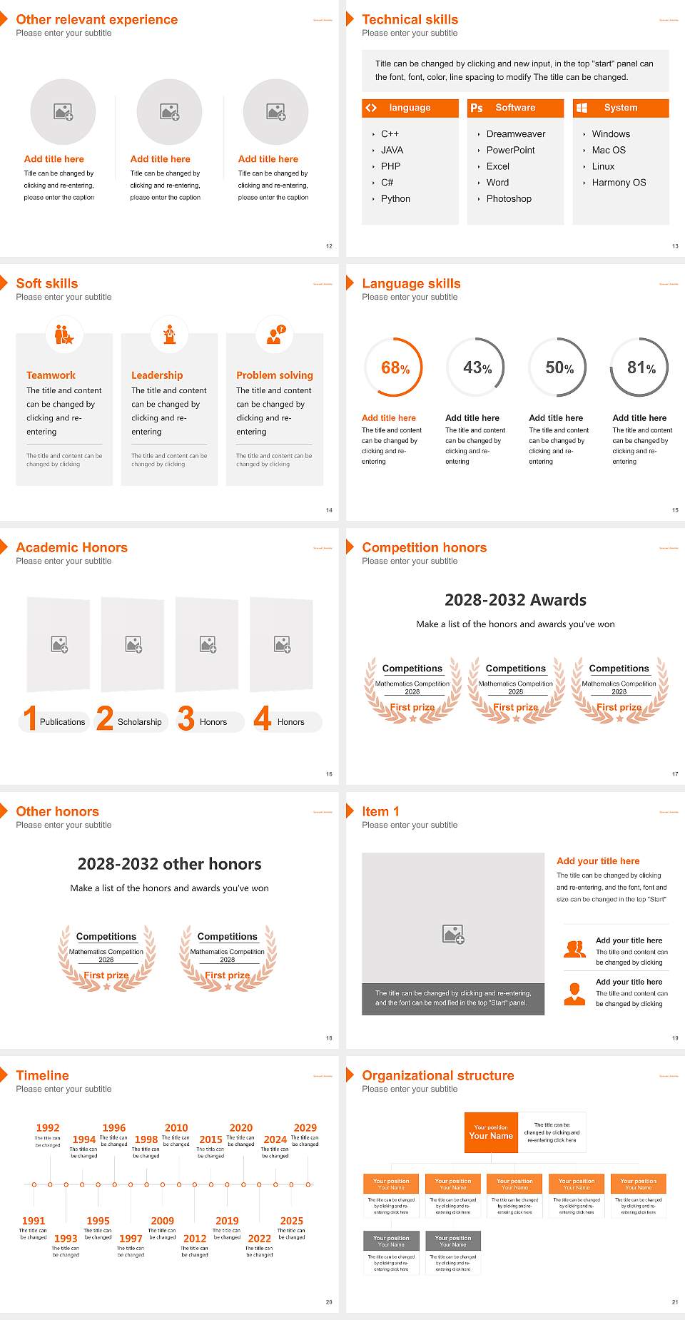 Syracuse University Resume PPT Template4:3 ratio PPT effect preview image3