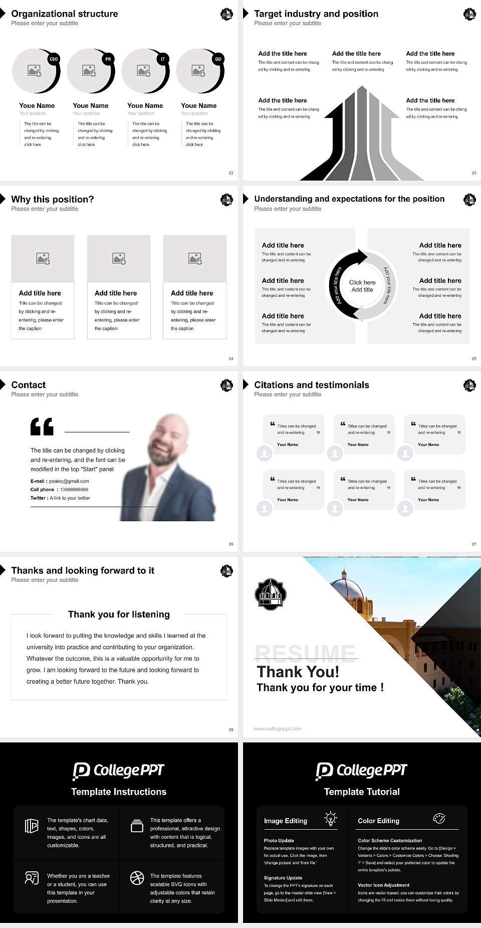 Texas A&M University-San Antonio Resume PPT Template4:3 ratio PPT effect preview image4