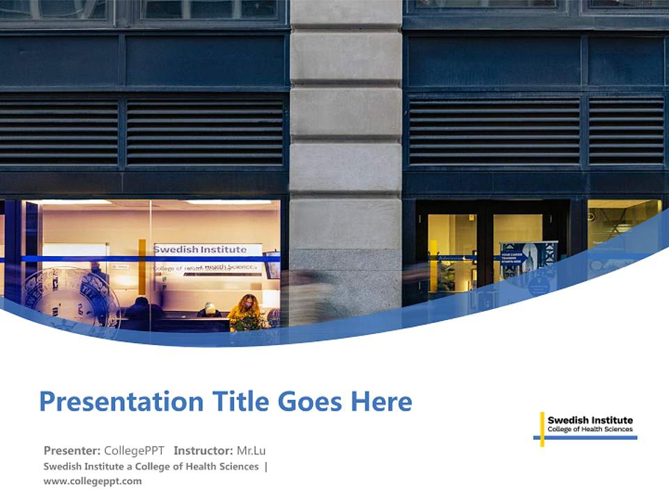 Swedish Institute a College of Health Sciences Course/Courseware Creation PPT Template4:3 ratio PPT effect preview image5