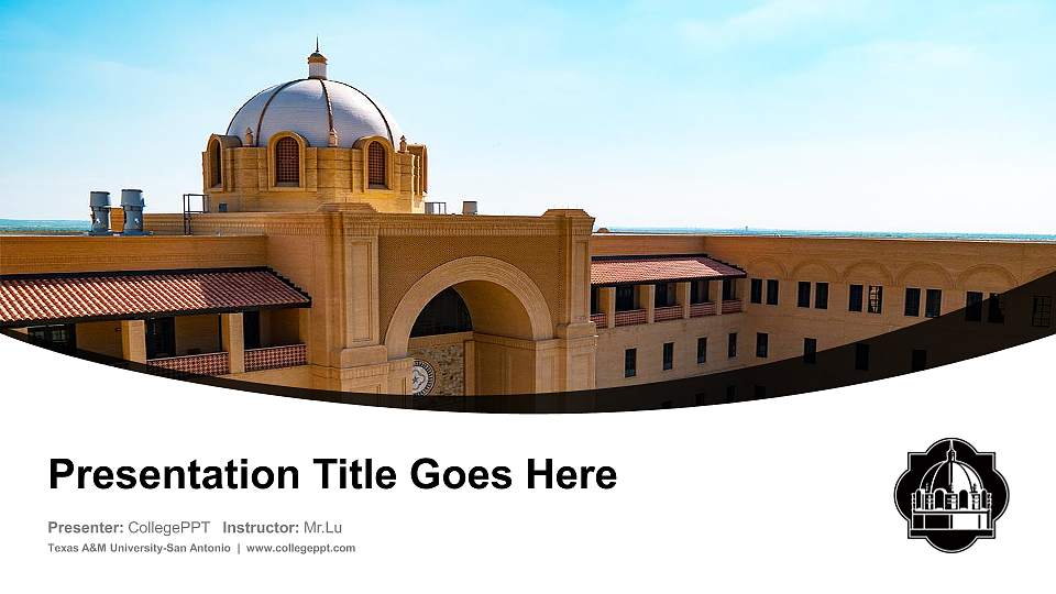 Texas A&M University-San Antonio Course/Courseware Creation PPT Template16:9 ratio PPT effect preview image