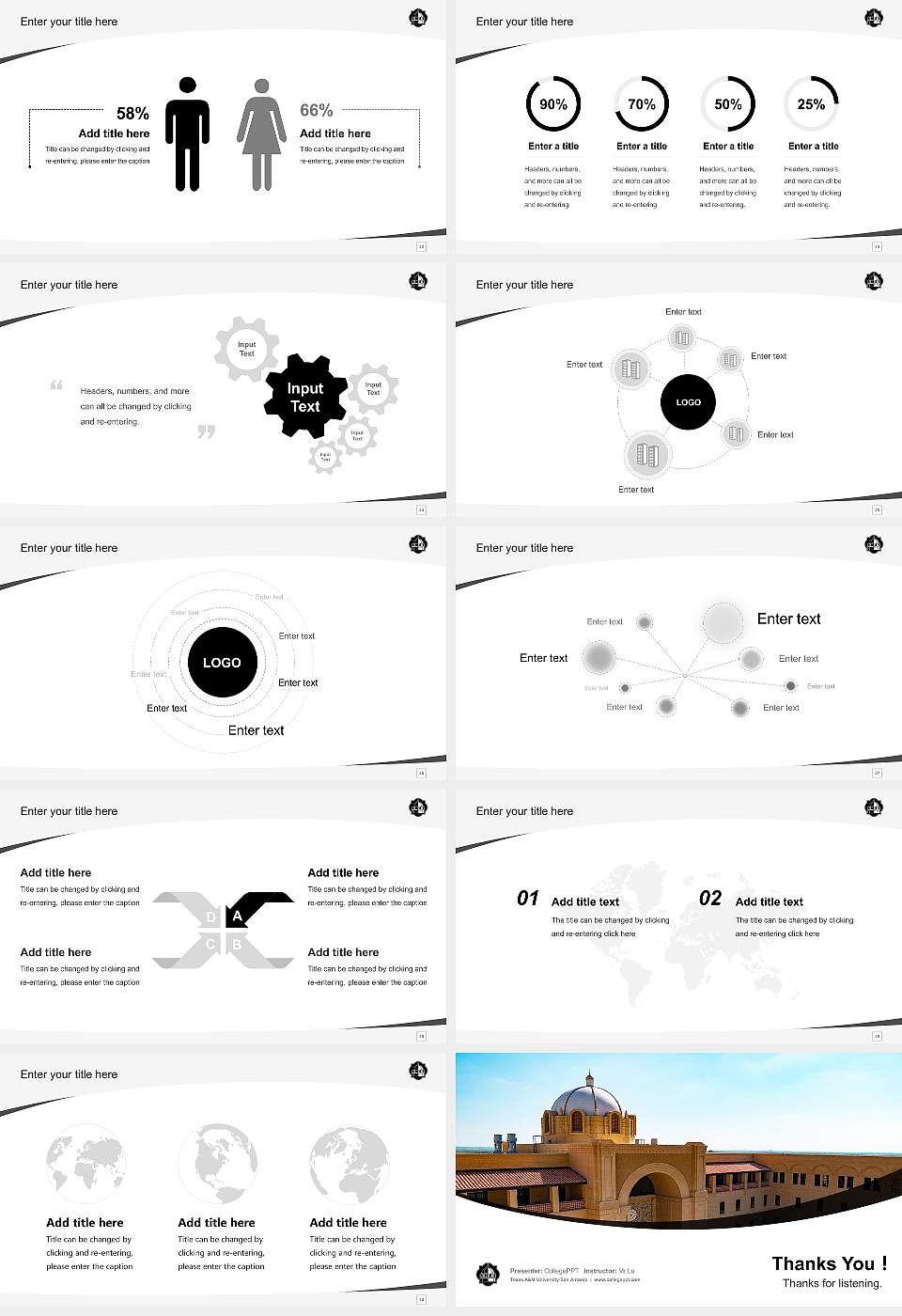 Texas A&M University-San Antonio Course/Courseware Creation PPT Template16:9 ratio PPT effect preview image4