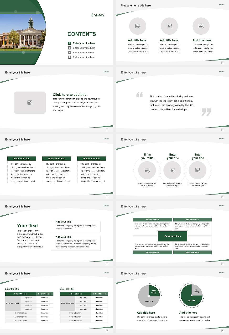 Suny Oswego Course/Courseware Creation PPT Template16:9 ratio PPT effect preview image2